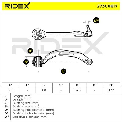 Control Arm RIDEX 273C0617 273C0617 - photo 6