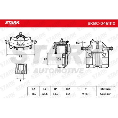 Brake Caliper Stark SKBC-0461110 SKBC-0461110 - photo 3