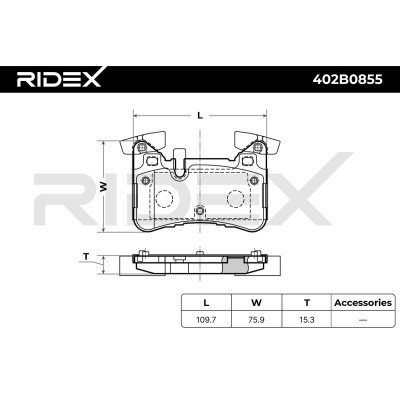 Brake Pads Set RIDEX 402B0855 402B0855 - photo 7