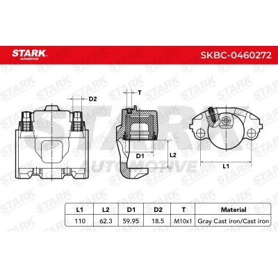 Brake Caliper Stark SKBC-0460272 SKBC-0460272 - photo 3