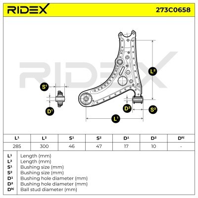 Control Arm RIDEX 273C0658 273C0658 - photo 5