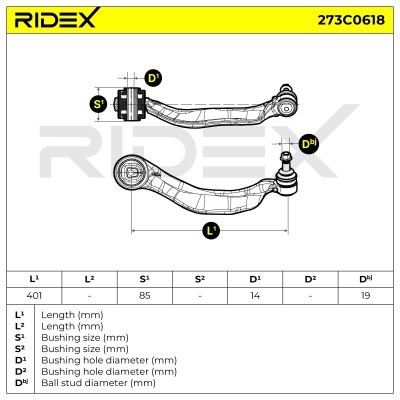 Control Arm RIDEX 273C0618 273C0618 - photo 6