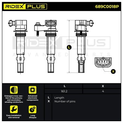 Ignition Coil RIDEX 689C0018P 689C0018P - photo 8