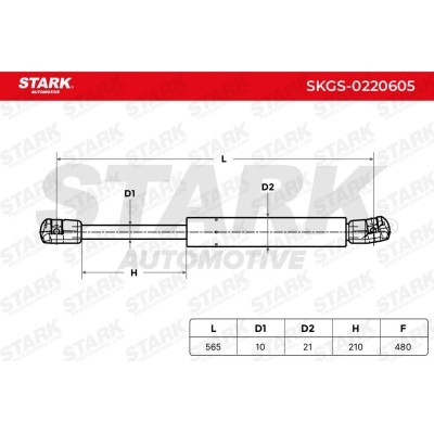 Gas Spring, boot-/cargo area Stark SKGS-0220605 SKGS-0220605 - photo 7