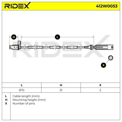 ABS Sensor RIDEX 412W0053 412W0053 - photo 7
