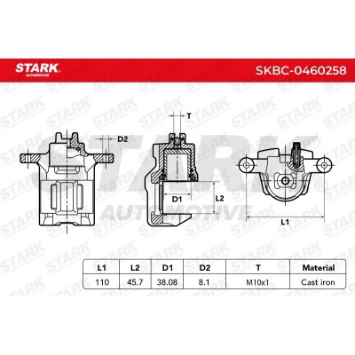 Brake Caliper Stark SKBC-0460258 SKBC-0460258 - photo 5