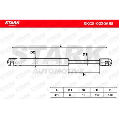 Gas Spring, boot-/cargo area Stark SKGS-0220685 SKGS-0220685 - photo 5