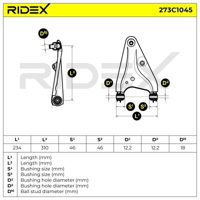 Control Arm RIDEX 273C1045 273C1045 - photo 6