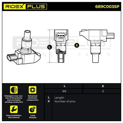 Ignition Coil RIDEX 689C0035P 689C0035P - photo 10