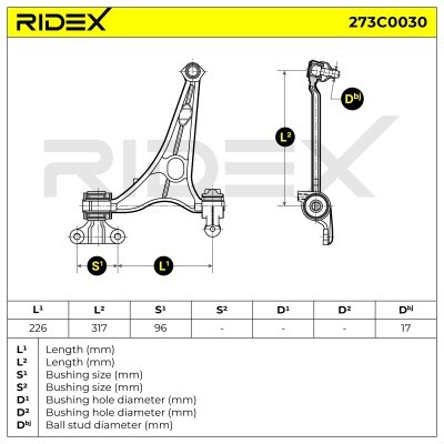 Control Arm RIDEX 273C0030 273C0030 - photo 8