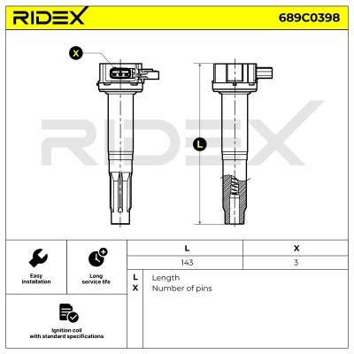 Ignition Coil RIDEX 689C0398 689C0398 - photo 6