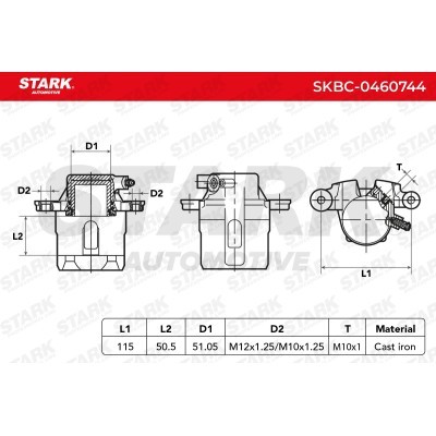 Brake Caliper Stark SKBC-0460744 SKBC-0460744 - photo 3