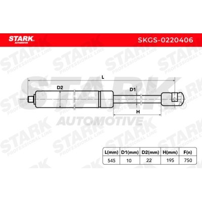 Gas Spring, boot-/cargo area Stark SKGS-0220406 SKGS-0220406 - photo 7