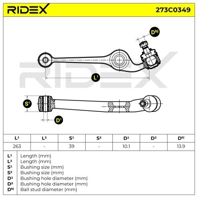 Control Arm RIDEX 273C0349 273C0349 - photo 5