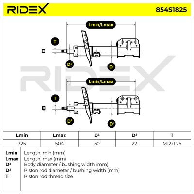 Shock Absorber RIDEX 854S1825 854S1825 - photo 6