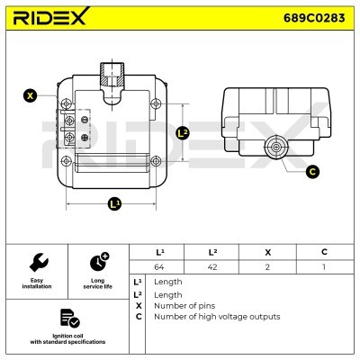 Ignition Coil RIDEX 689C0283 689C0283 - photo 5