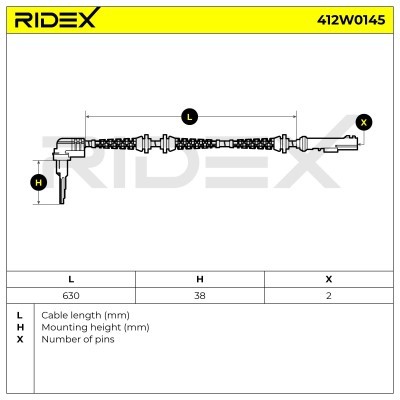 ABS Sensor RIDEX 412W0145 412W0145 - photo 6