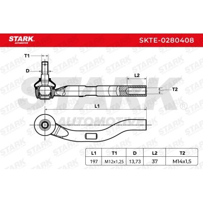 Tie Rod End Stark SKTE-0280408 SKTE-0280408 - photo 5