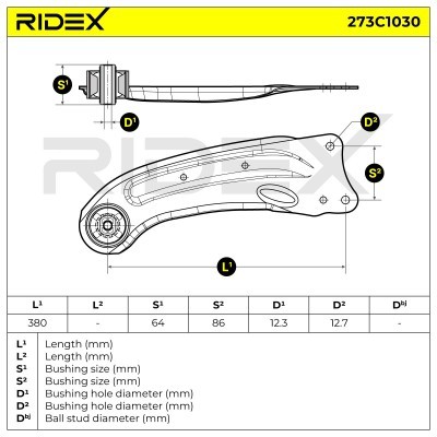Control Arm RIDEX 273C1030 273C1030 - photo 6