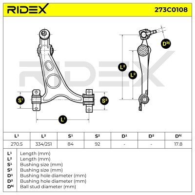 Control Arm RIDEX 273C0108 273C0108 - photo 6