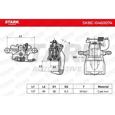 Brake Caliper Stark SKBC-0460074 SKBC-0460074 - photo 3