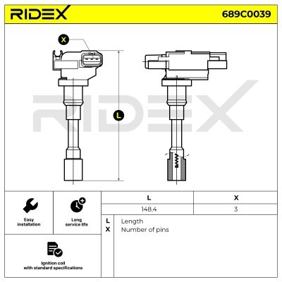 Ignition Coil RIDEX 689C0039 689C0039 - photo 4