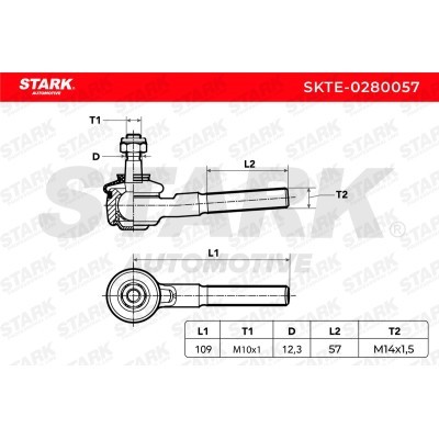 Tie Rod End Stark SKTE-0280057 SKTE-0280057 - photo 3