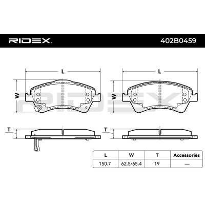 Brake Pads Set RIDEX 402B0459 402B0459 - photo 4
