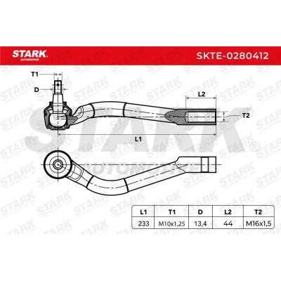 Tie Rod End Stark SKTE-0280412 SKTE-0280412 - photo 6