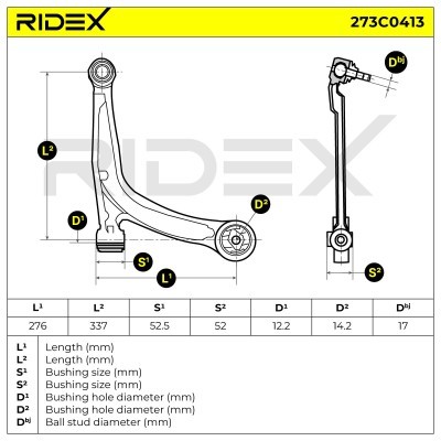 Control Arm RIDEX 273C0413 273C0413 - photo 6