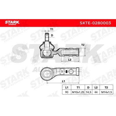 Tie Rod End Stark SKTE-0280003 SKTE-0280003 - photo 2