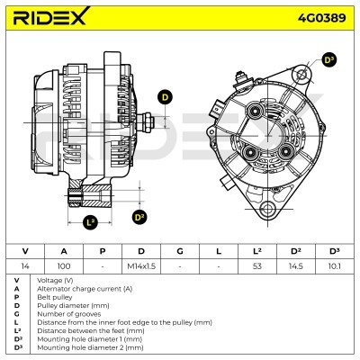 Alternator RIDEX 4G0389 4G0389 - photo 5
