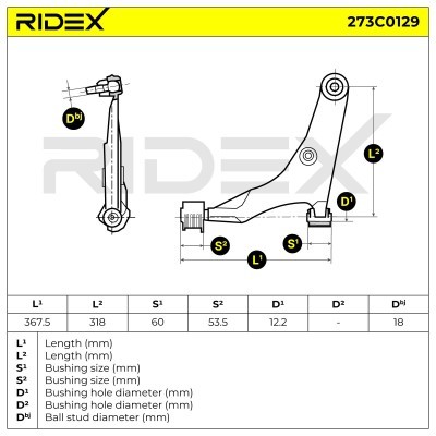 Control Arm RIDEX 273C0129 273C0129 - photo 6