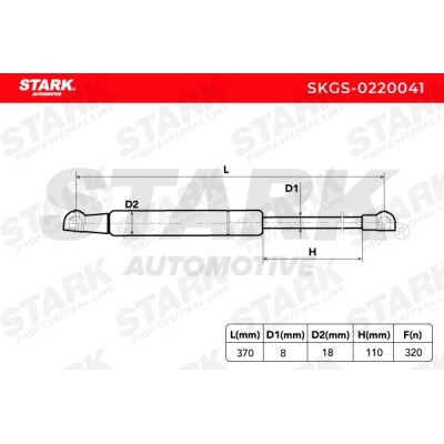 Gas Spring, boot-/cargo area Stark SKGS-0220041 SKGS-0220041 - photo 3