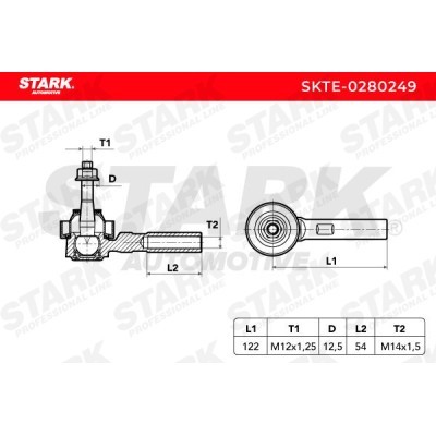 Tie Rod End Stark SKTE-0280249 SKTE-0280249 - photo 6