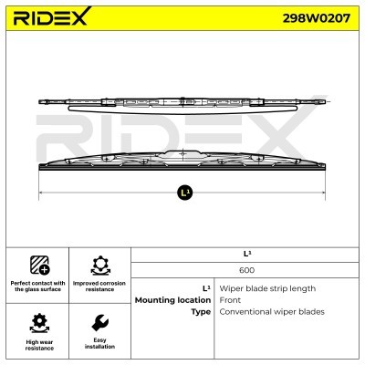 Wiper Blade RIDEX 298W0207 298W0207 - photo 6