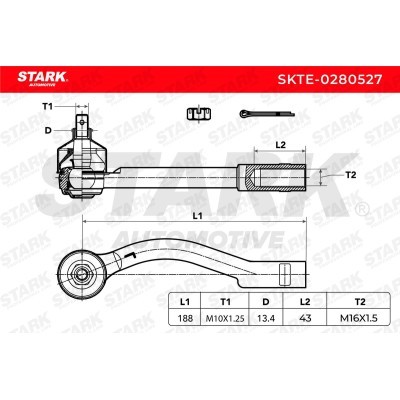 Tie Rod End Stark SKTE-0280527 SKTE-0280527 - photo 6