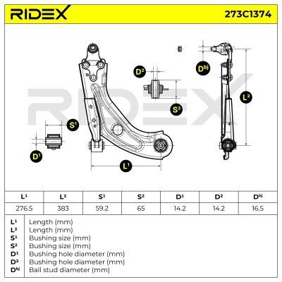 Control Arm RIDEX 273C1374 273C1374 - photo 6