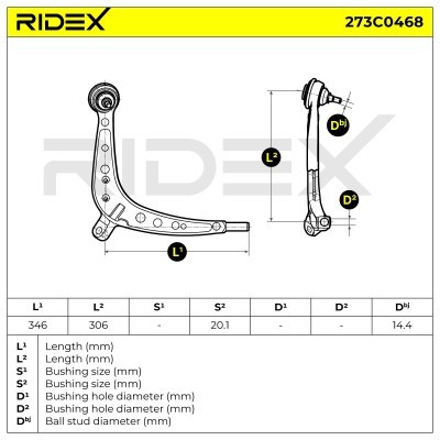 Control Arm RIDEX 273C0468 273C0468 - photo 6