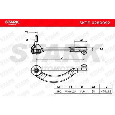 Tie Rod End Stark SKTE-0280092 SKTE-0280092 - photo 3