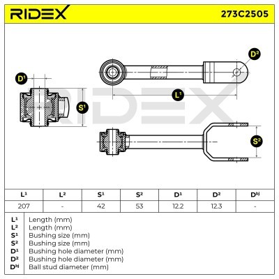 Control Arm RIDEX 273C2505 273C2505 - photo 7