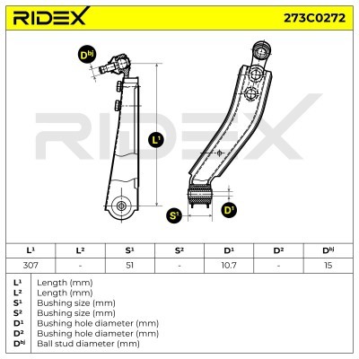 Control Arm RIDEX 273C0272 273C0272 - photo 5