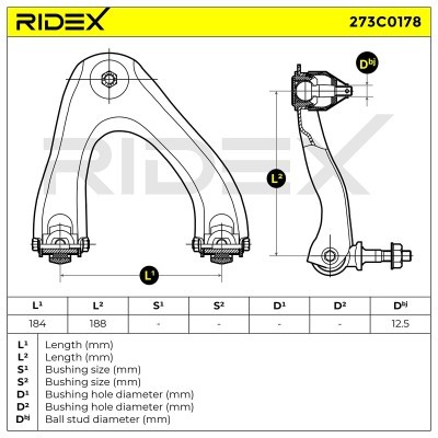Control Arm RIDEX 273C0178 273C0178 - photo 7