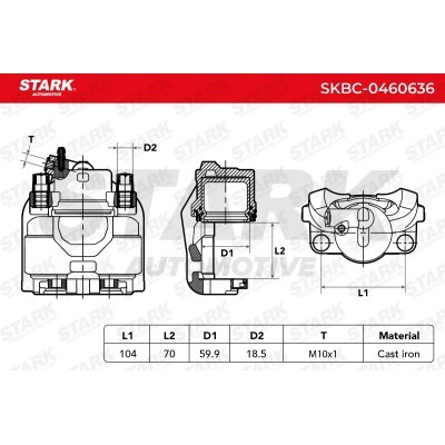 Brake Caliper Stark SKBC-0460636 SKBC-0460636 - photo 6