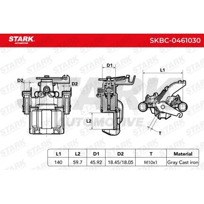 Brake Caliper Stark SKBC-0461030 SKBC-0461030 - photo 6