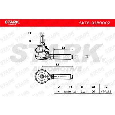 Tie Rod End Stark SKTE-0280002 SKTE-0280002 - photo 3