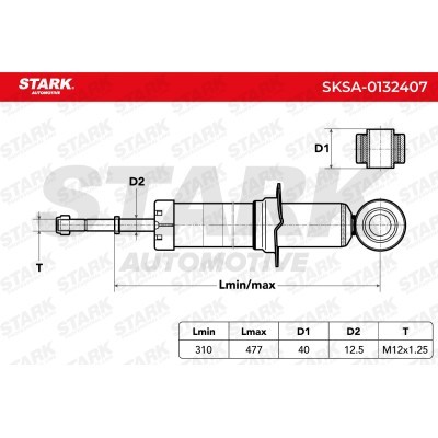 Shock Absorber Stark SKSA-0132407 SKSA-0132407 - photo 8