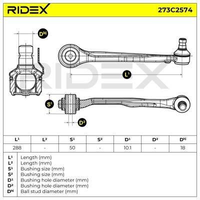 Control Arm RIDEX 273C2574 273C2574 - photo 7