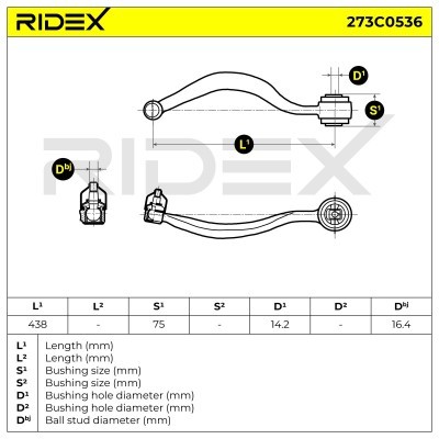 Control Arm RIDEX 273C0536 273C0536 - photo 4