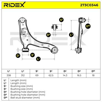 Control Arm RIDEX 273C0346 273C0346 - photo 13